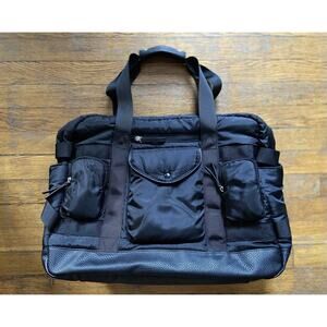 TOMMY BAHAMA Black Weekender Bag w/Pass-Through Strap